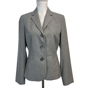 The Limited Blazer Jacket size 6 Heather Gray Stretch Career Professional Lawyer